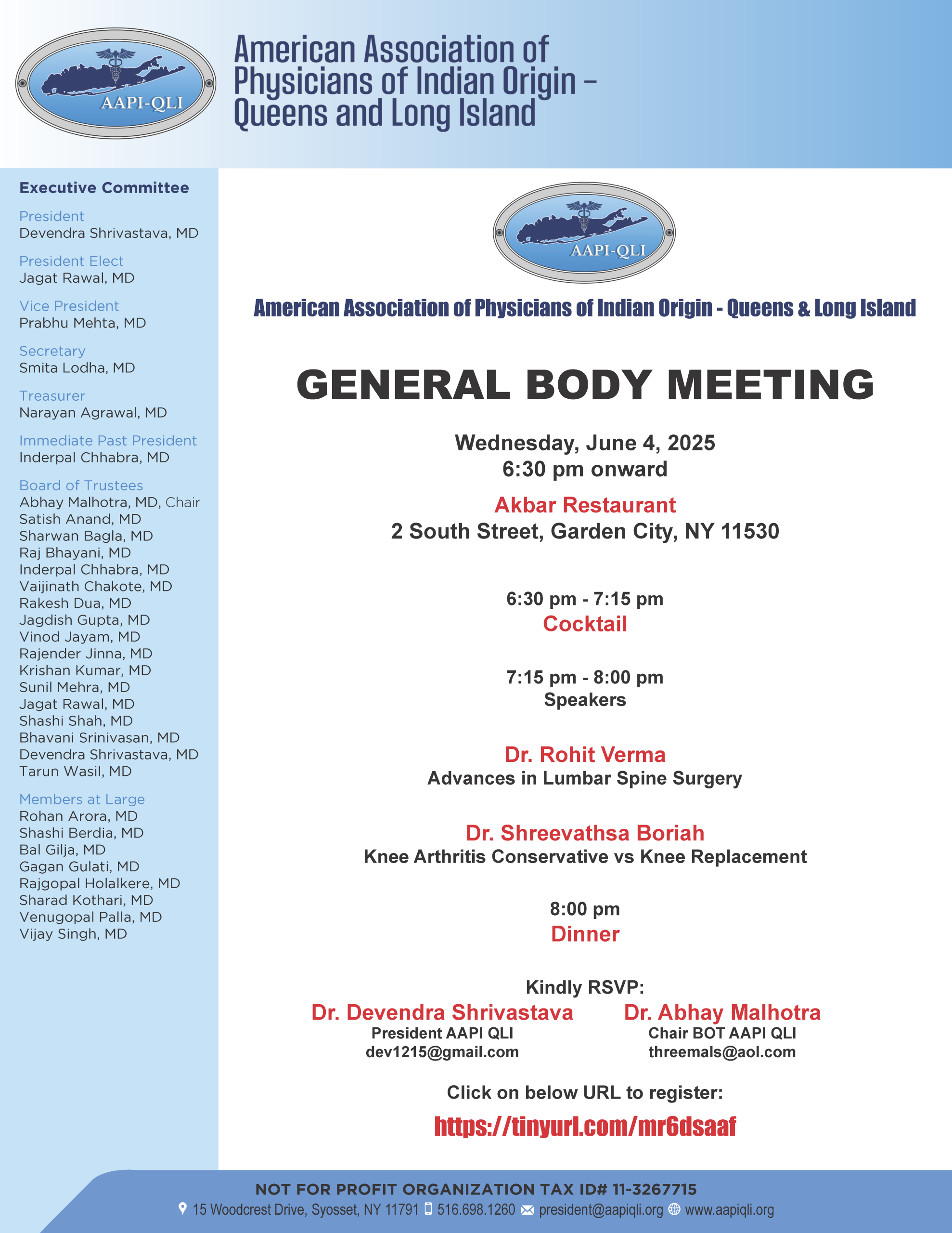 AAPIQLI EVENT: GENERAL BODY MEETING